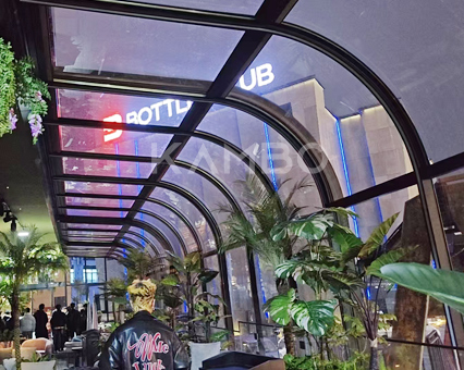 弧形移动阳光房